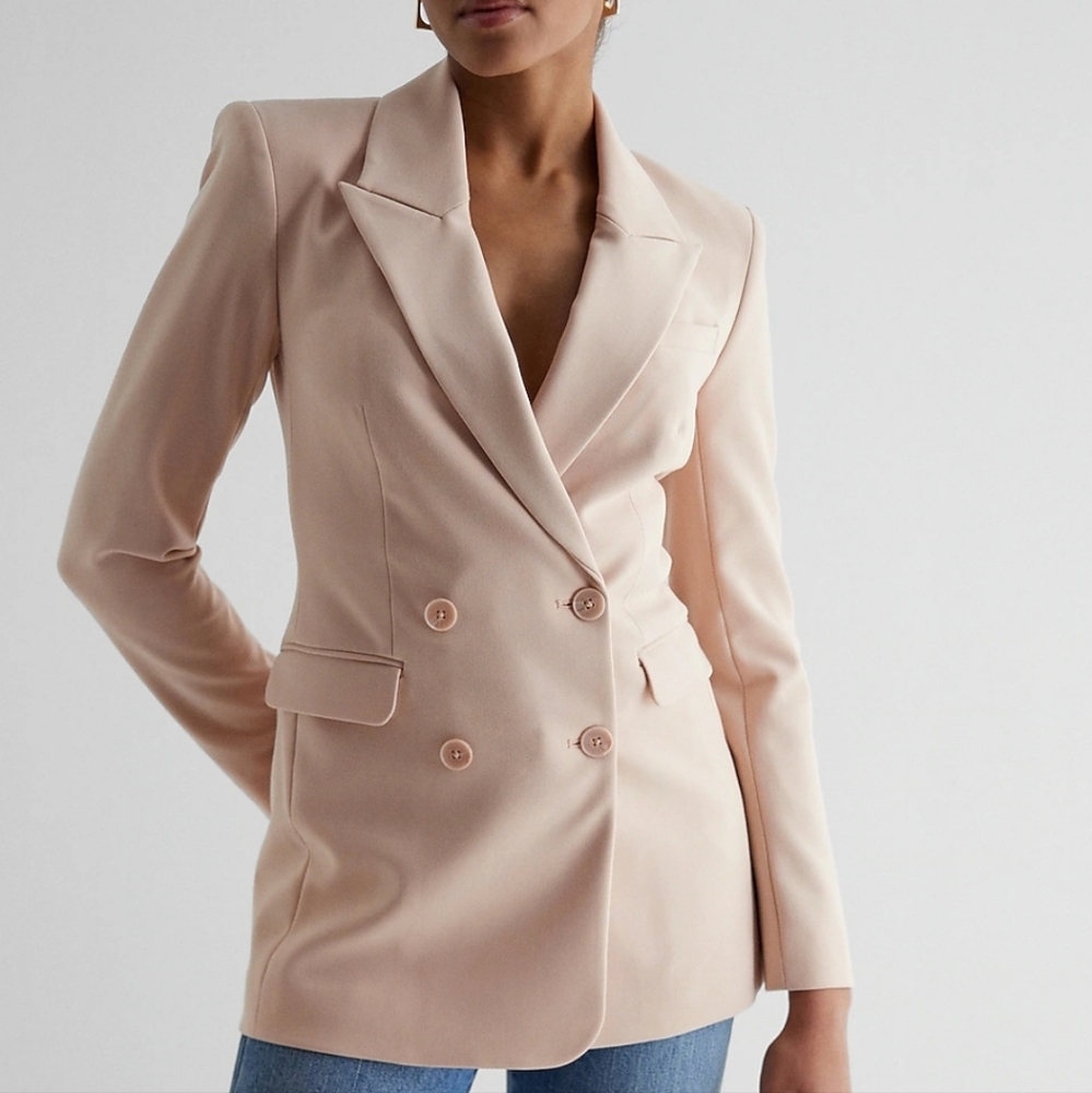 Express Suit Peak Lapel Double breasted Suit. New with tags. Boyfriend blazer